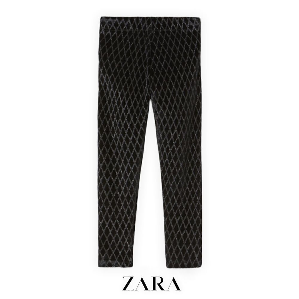 ZARA Kids | Black | SPARKLY VELVET LEGGINGS